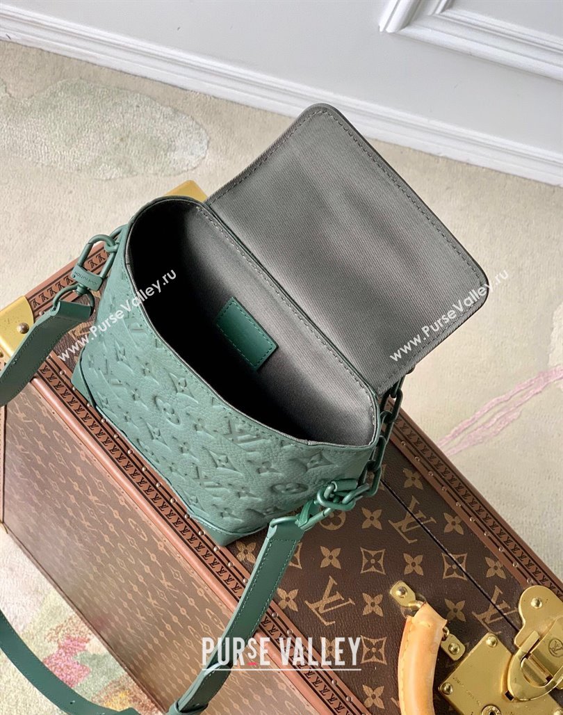 Louis Vuitton Nano Steamer Mini Bag in Forest Green Taurillon Monogram Leather M83052 2024 (KI-240520033)