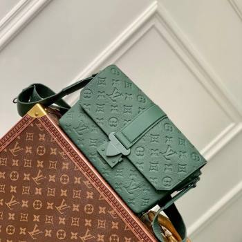 Louis Vuitton S-Cape Messenger Bag in Forest Green Taurillon Monogram Leather M24439 2024 (KI-240520034)