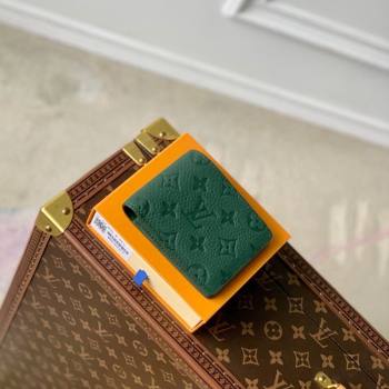 Louis Vuitton Multiple Wallet in Forest Green Taurillon Monogram Leather M83055 2024 (KI-240520038)
