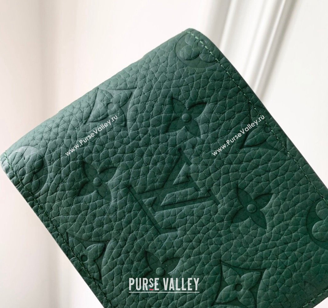 Louis Vuitton Multiple Wallet in Forest Green Taurillon Monogram Leather M83055 2024 (KI-240520038)