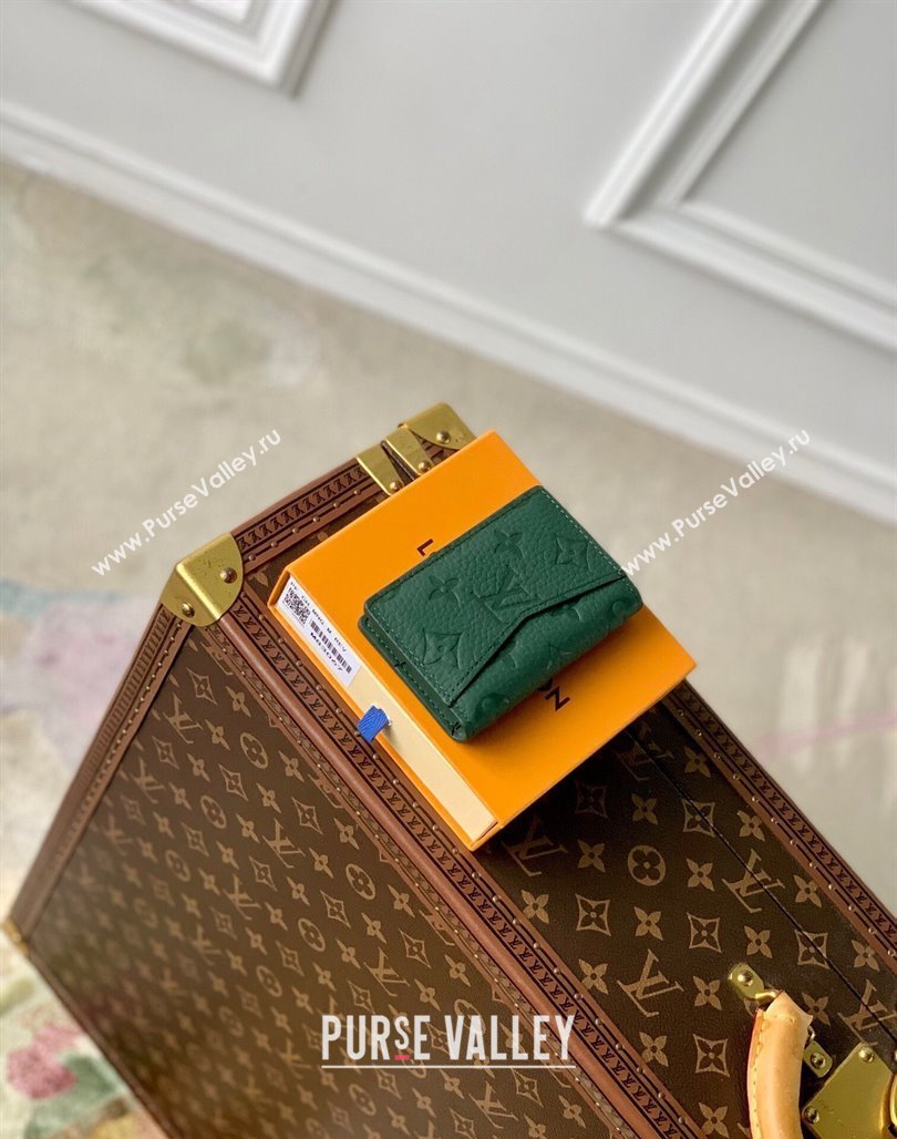 Louis Vuitton Pocket Organizer Wallet in Forest Green Taurillon Monogram Leather M83067 2024 (KI-240520039)