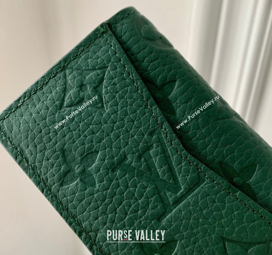 Louis Vuitton Pocket Organizer Wallet in Forest Green Taurillon Monogram Leather M83067 2024 (KI-240520039)