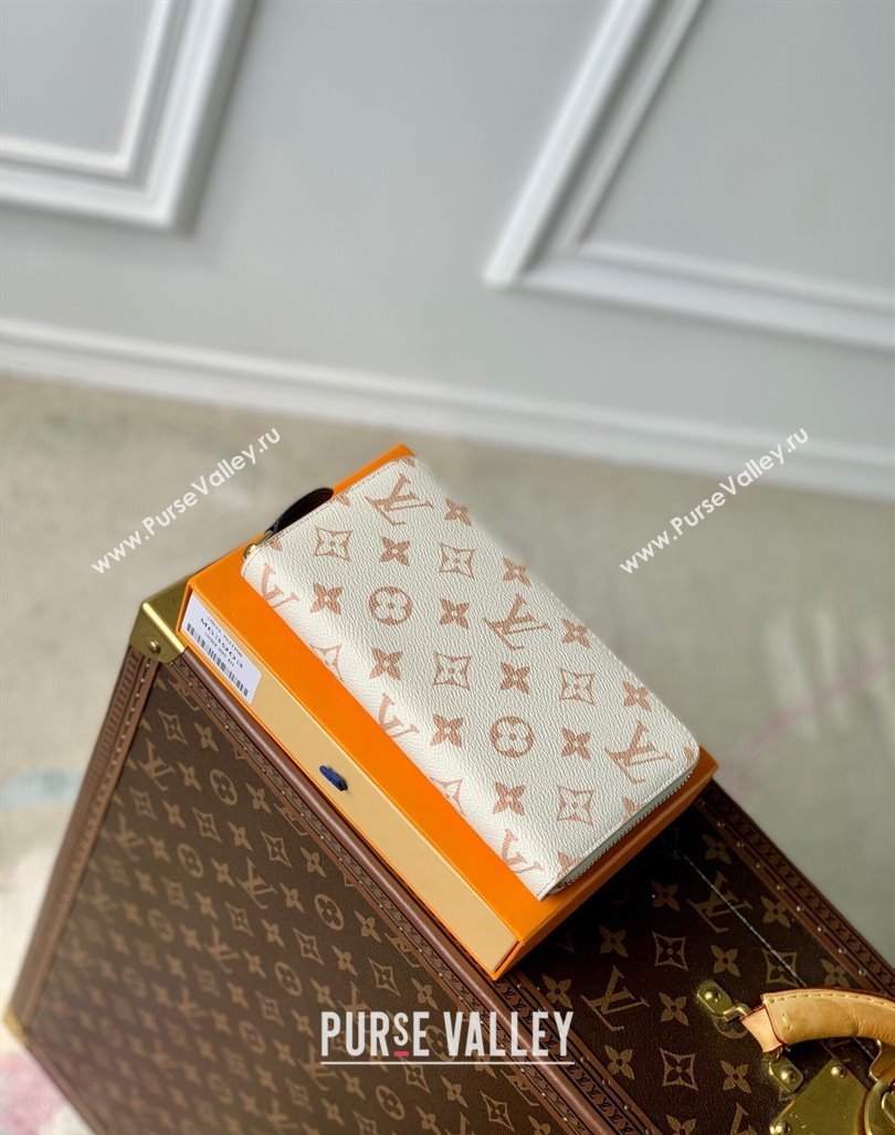 Louis Vuitton Zippy Wallet in Monogram Dune Canvas M83093 Cream White 2024 (KI-240520040)