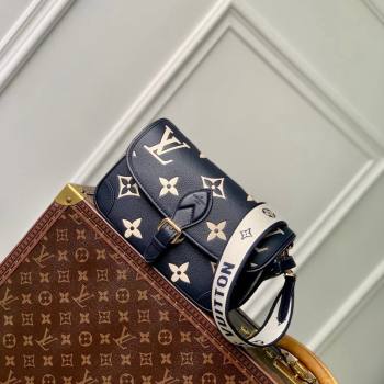 Louis Vuitton Diane Shoulder Bag in Monogram Empreinte Leather M47161 Navy Blue/Cream White 2024 (KI-240520041)