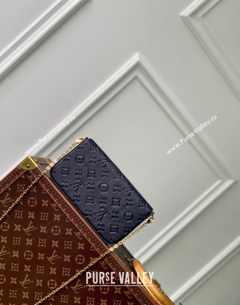 Louis Vuitton Felicie Pochette Mini bag in Navy Blue Monogram Empreinte Lether M83589 2024 (KI-240520044)