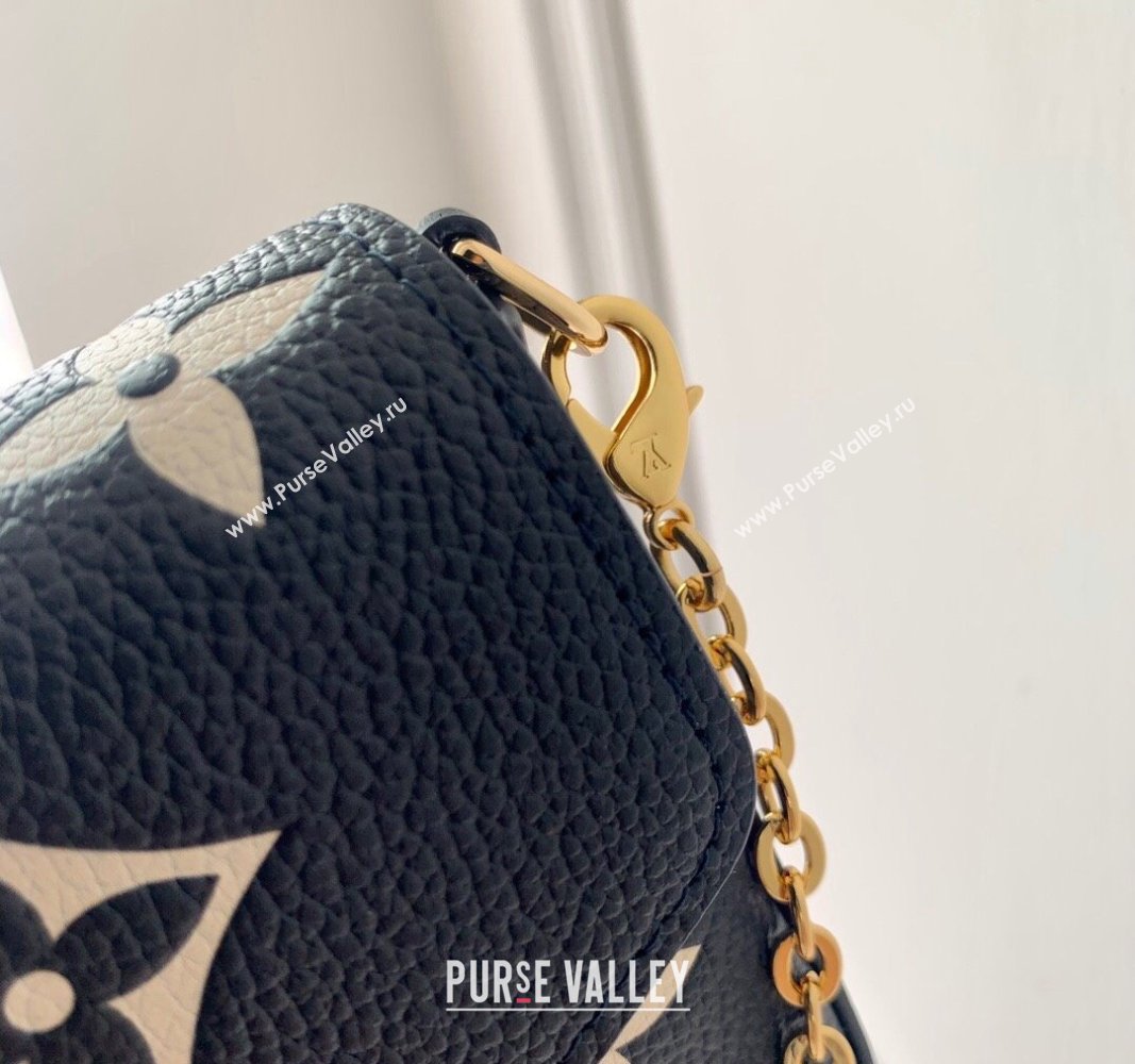 Louis Vuitton Felicie Pochette Mini bag in Navy Blue Monogram Empreinte Lether M83589 Blue/Cream White 2024 (KI-240520045)