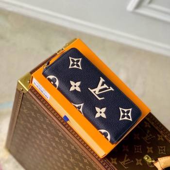 Louis Vuitton Clemence Wallet in Monogram Empreinte Lether M83594 Navy Blue/Cream White 2024 (KI-240520046)