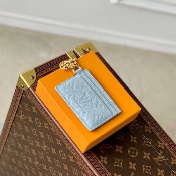 Louis Vuitton LV Charms Card Holder Monogram Empreinte Leather Olympe Blue M83585 2024 (KI-240520056)