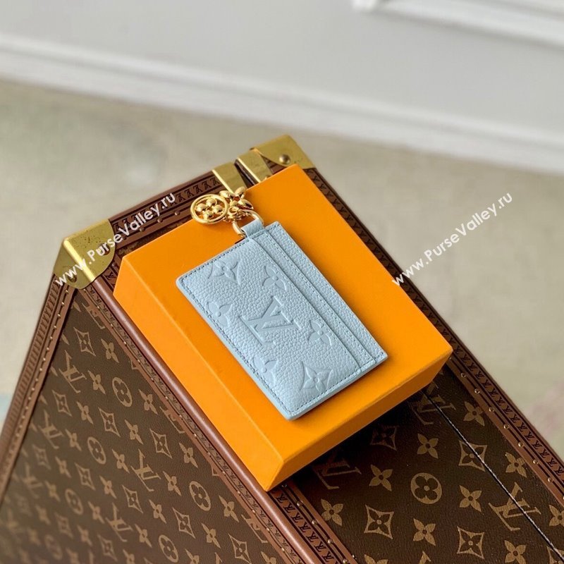 Louis Vuitton LV Charms Card Holder Monogram Empreinte Leather Olympe Blue M83585 2024 (KI-240520056)