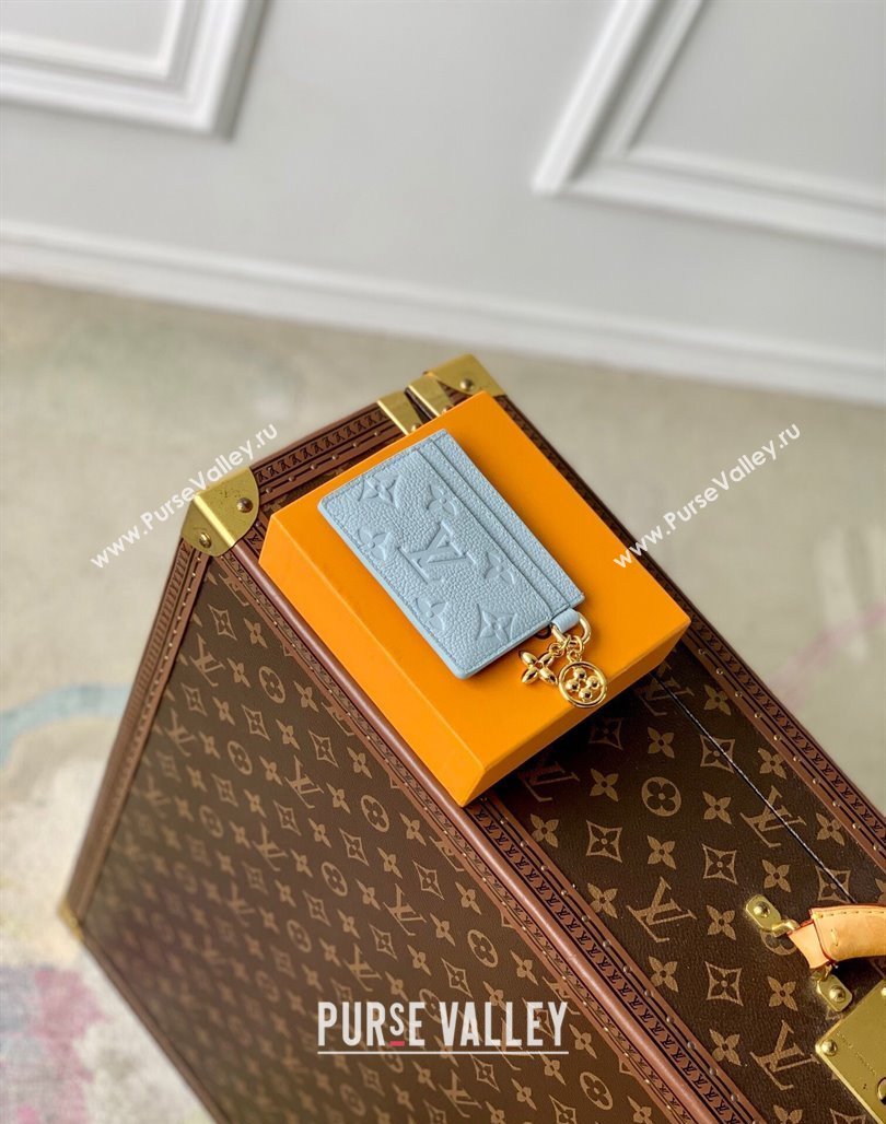 Louis Vuitton LV Charms Card Holder Monogram Empreinte Leather Olympe Blue M83585 2024 (KI-240520056)