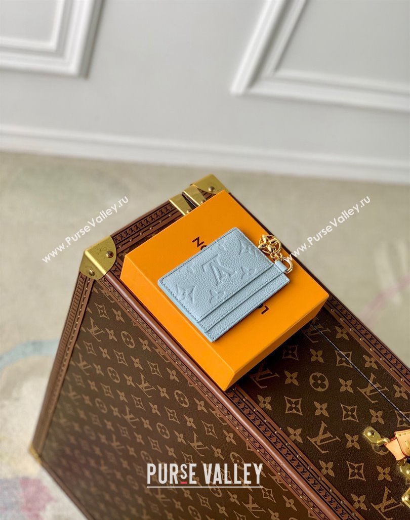 Louis Vuitton LV Charms Card Holder Monogram Empreinte Leather Olympe Blue M83585 2024 (KI-240520056)