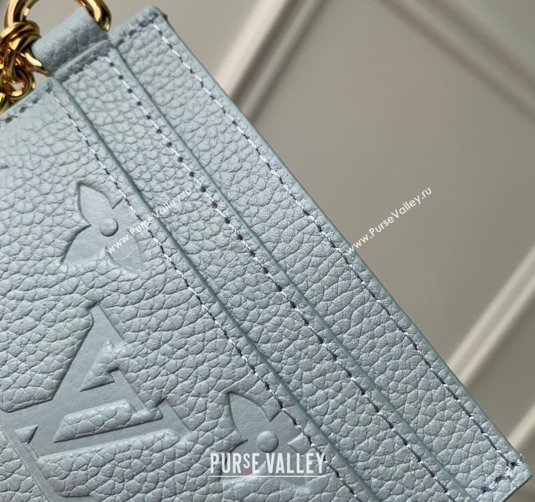 Louis Vuitton LV Charms Card Holder Monogram Empreinte Leather Olympe Blue M83585 2024 (KI-240520056)