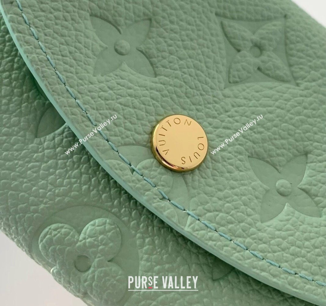 Louis Vuitton Rosalie Coin Purse Wallet in Monogram Empreinte Leather M82930 Matcha Green 2024 (KI-240520049)