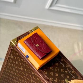Louis Vuitton Rosalie Coin Purse Wallet in Monogram Empreinte Leather M82927 Burgundy 2024 (KI-240520050)