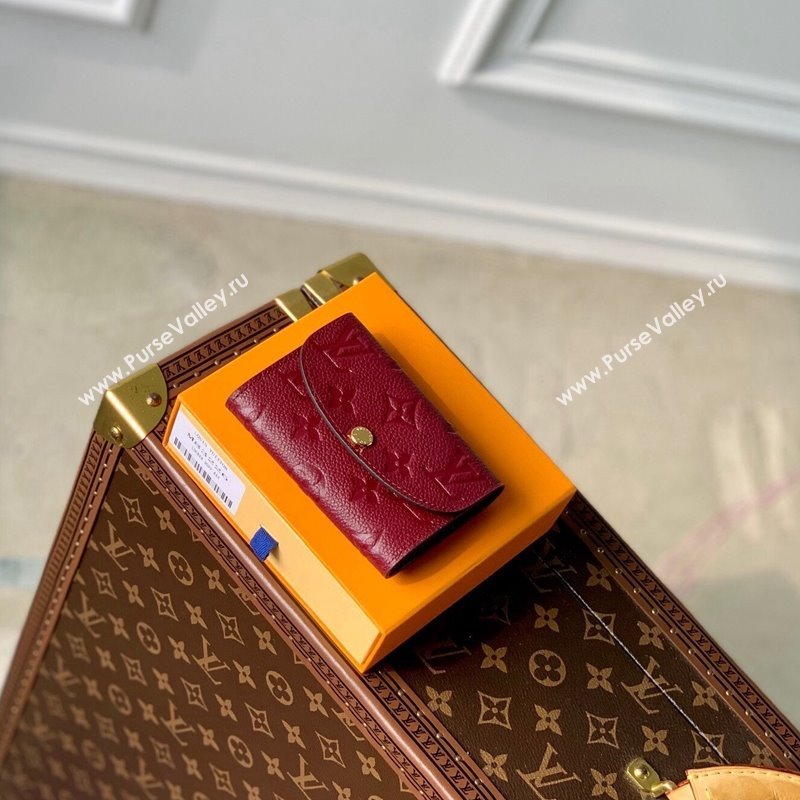 Louis Vuitton Rosalie Coin Purse Wallet in Monogram Empreinte Leather M82927 Burgundy 2024 (KI-240520050)