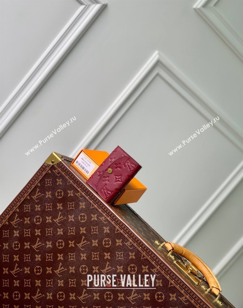 Louis Vuitton Rosalie Coin Purse Wallet in Monogram Empreinte Leather M82927 Burgundy 2024 (KI-240520050)