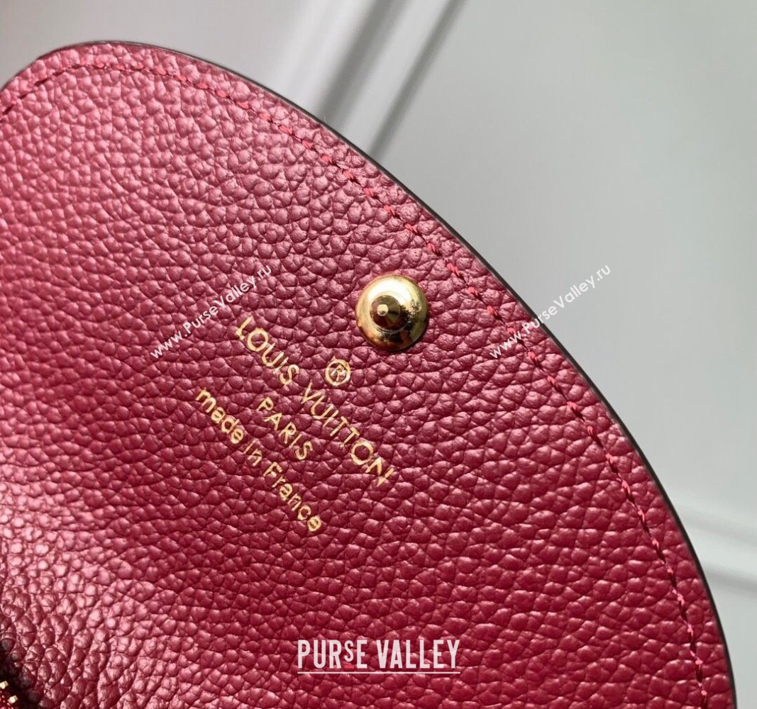 Louis Vuitton Rosalie Coin Purse Wallet in Monogram Empreinte Leather M82927 Burgundy 2024 (KI-240520050)