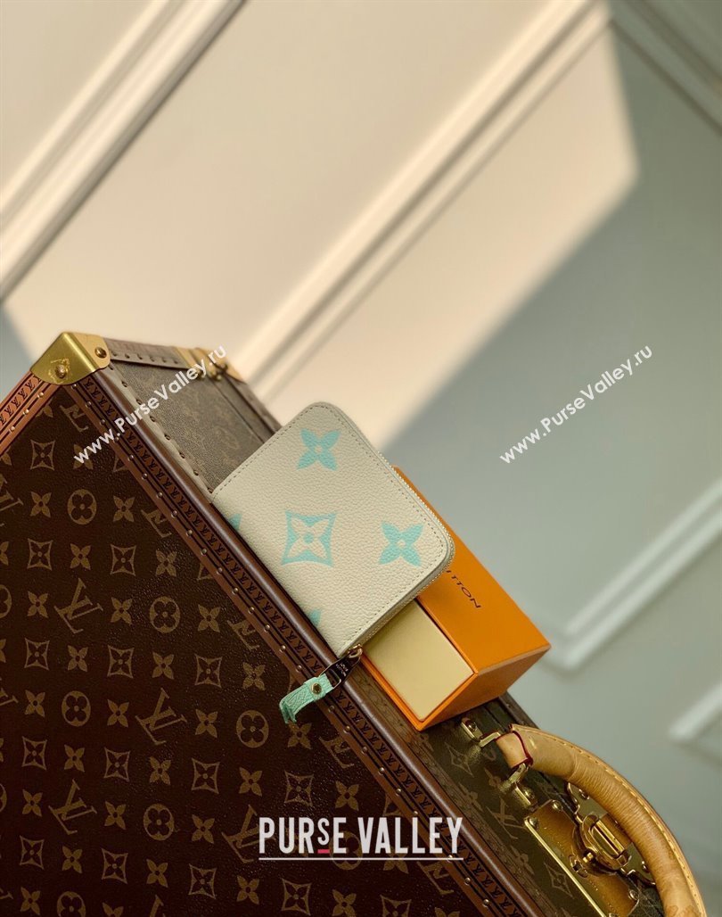 Louis Vuitton Zippy Coin Purse Wallet in Bicolor Monogram Empreinte Leather M60574 Green 2024 (KI-240520067)