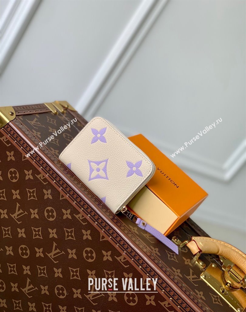 Louis Vuitton Zippy Coin Purse Wallet in Bicolor Monogram Empreinte Leather M60574 Purple 2024 (KI-240520068)