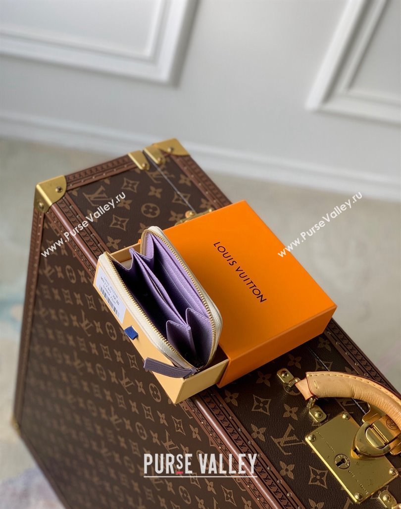 Louis Vuitton Zippy Coin Purse Wallet in Bicolor Monogram Empreinte Leather M60574 Purple 2024 (KI-240520068)