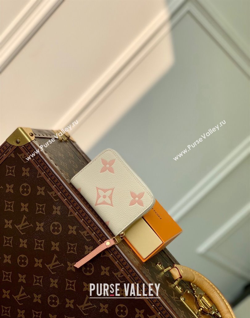 Louis Vuitton Zippy Coin Purse Wallet in Bicolor Monogram Empreinte Leather M60574 Pink 2024 (KI-240520070)