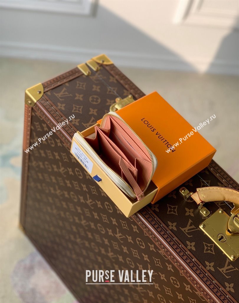 Louis Vuitton Zippy Coin Purse Wallet in Bicolor Monogram Empreinte Leather M60574 Pink 2024 (KI-240520070)