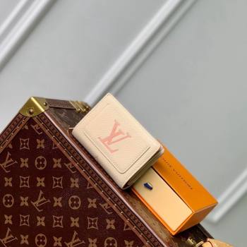 Louis Vuitton Clea Coin Purse Wallet in Bicolor Monogram Empreinte Leather M80151 Pink 2024 (KI-240520071)
