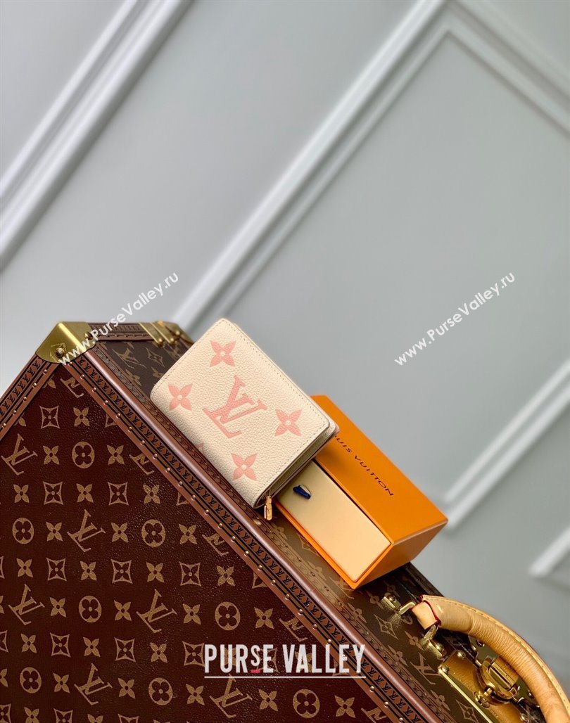 Louis Vuitton Clea Coin Purse Wallet in Bicolor Monogram Empreinte Leather M80151 Pink 2024 (KI-240520071)