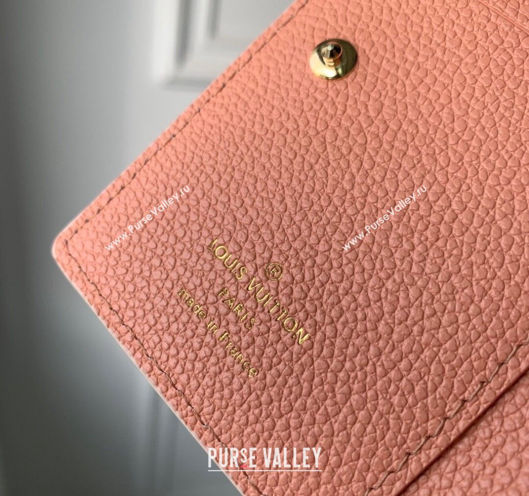 Louis Vuitton Clea Coin Purse Wallet in Bicolor Monogram Empreinte Leather M80151 Pink 2024 (KI-240520071)