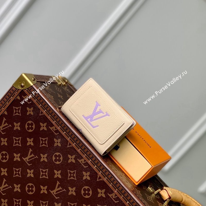 Louis Vuitton Clea Coin Purse Wallet in Bicolor Monogram Empreinte Leather M80151 Purple 2024 (KI-240520072)