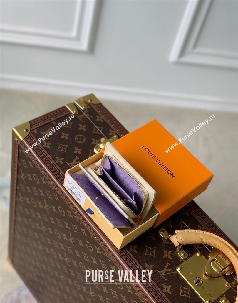 Louis Vuitton Clea Coin Purse Wallet in Bicolor Monogram Empreinte Leather M80151 Purple 2024 (KI-240520072)