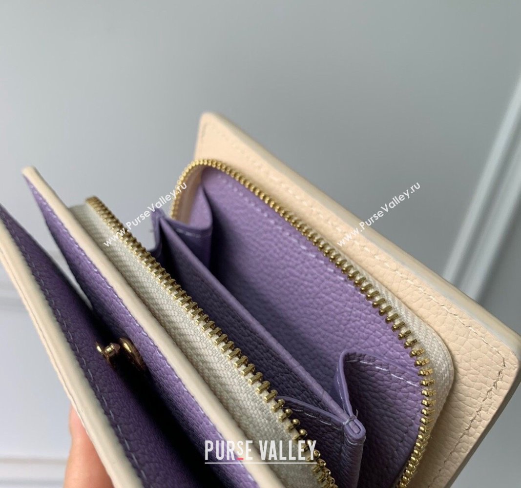 Louis Vuitton Clea Coin Purse Wallet in Bicolor Monogram Empreinte Leather M80151 Purple 2024 (KI-240520072)