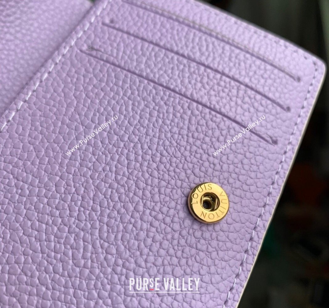 Louis Vuitton Clea Coin Purse Wallet in Bicolor Monogram Empreinte Leather M80151 Purple 2024 (KI-240520072)