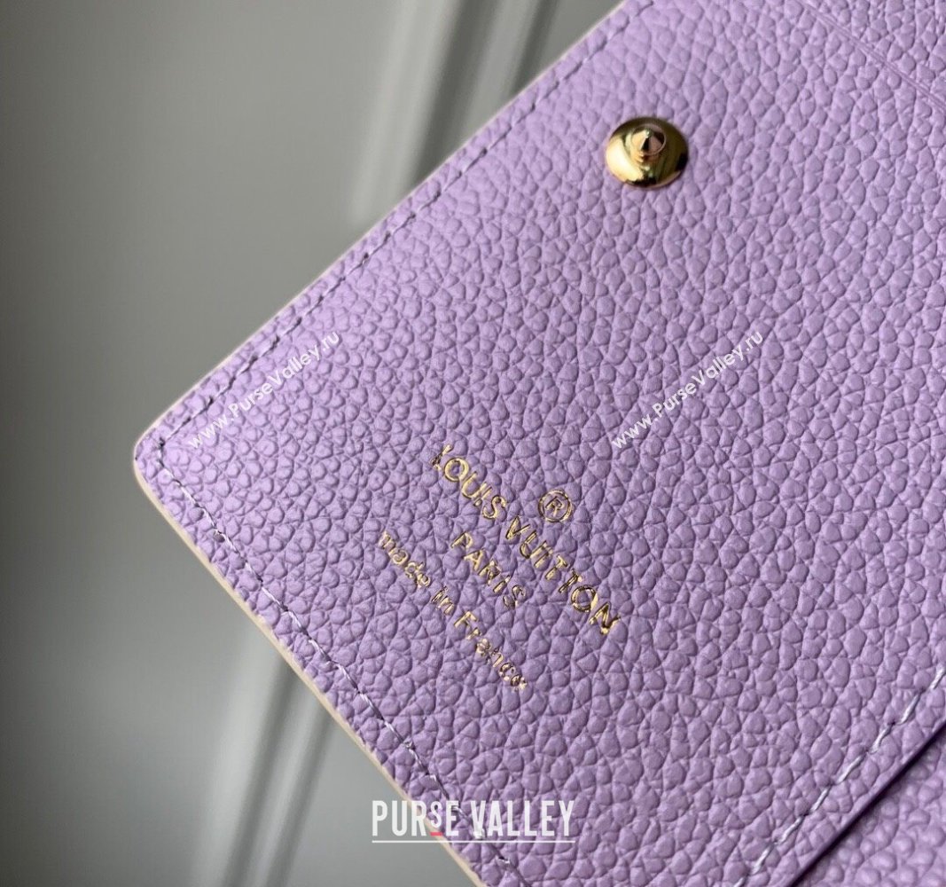 Louis Vuitton Clea Coin Purse Wallet in Bicolor Monogram Empreinte Leather M80151 Purple 2024 (KI-240520072)