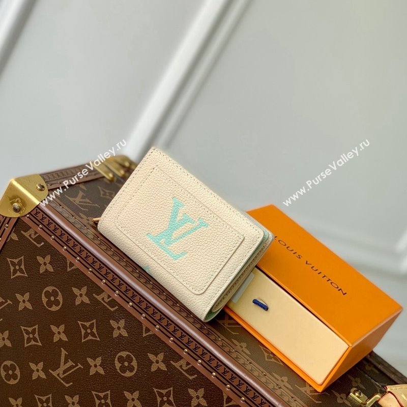 Louis Vuitton Clea Coin Purse Wallet in Bicolor Monogram Empreinte Leather M80151 Green 2024 (KI-240520073)