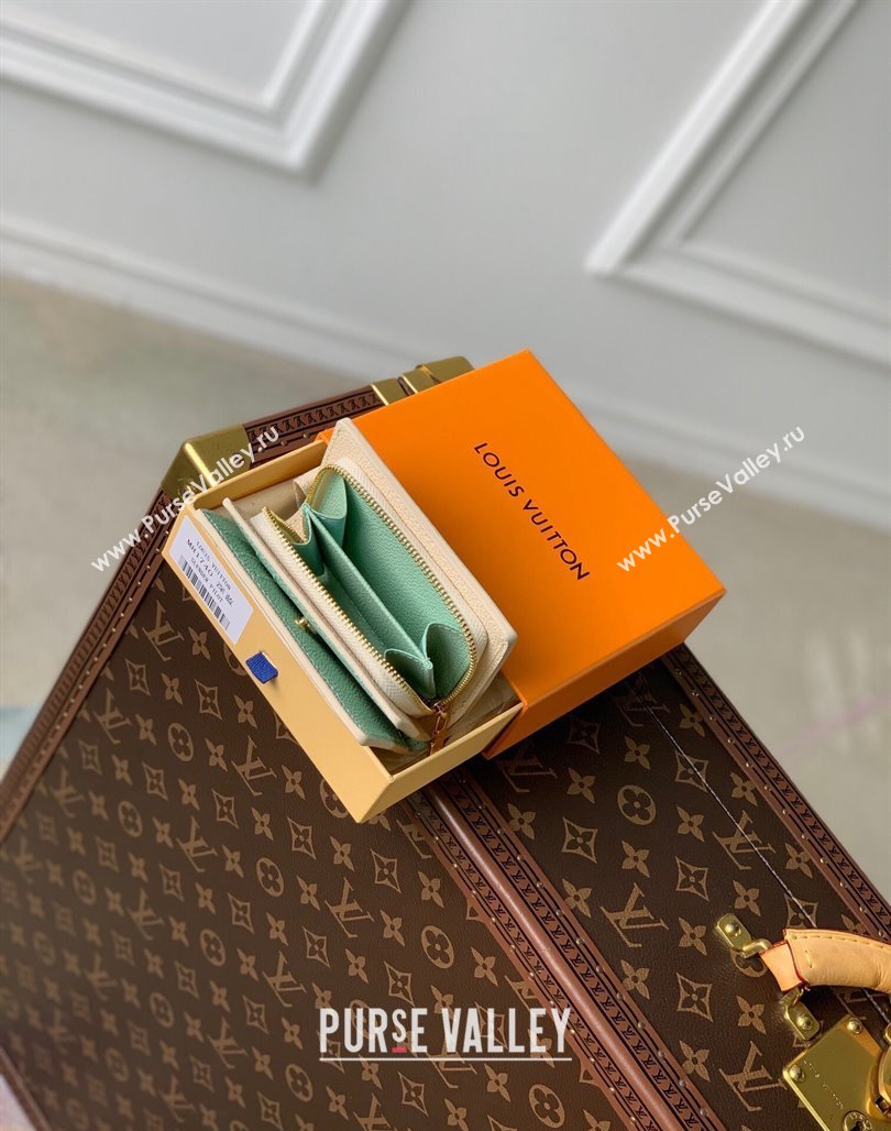 Louis Vuitton Clea Coin Purse Wallet in Bicolor Monogram Empreinte Leather M80151 Green 2024 (KI-240520073)