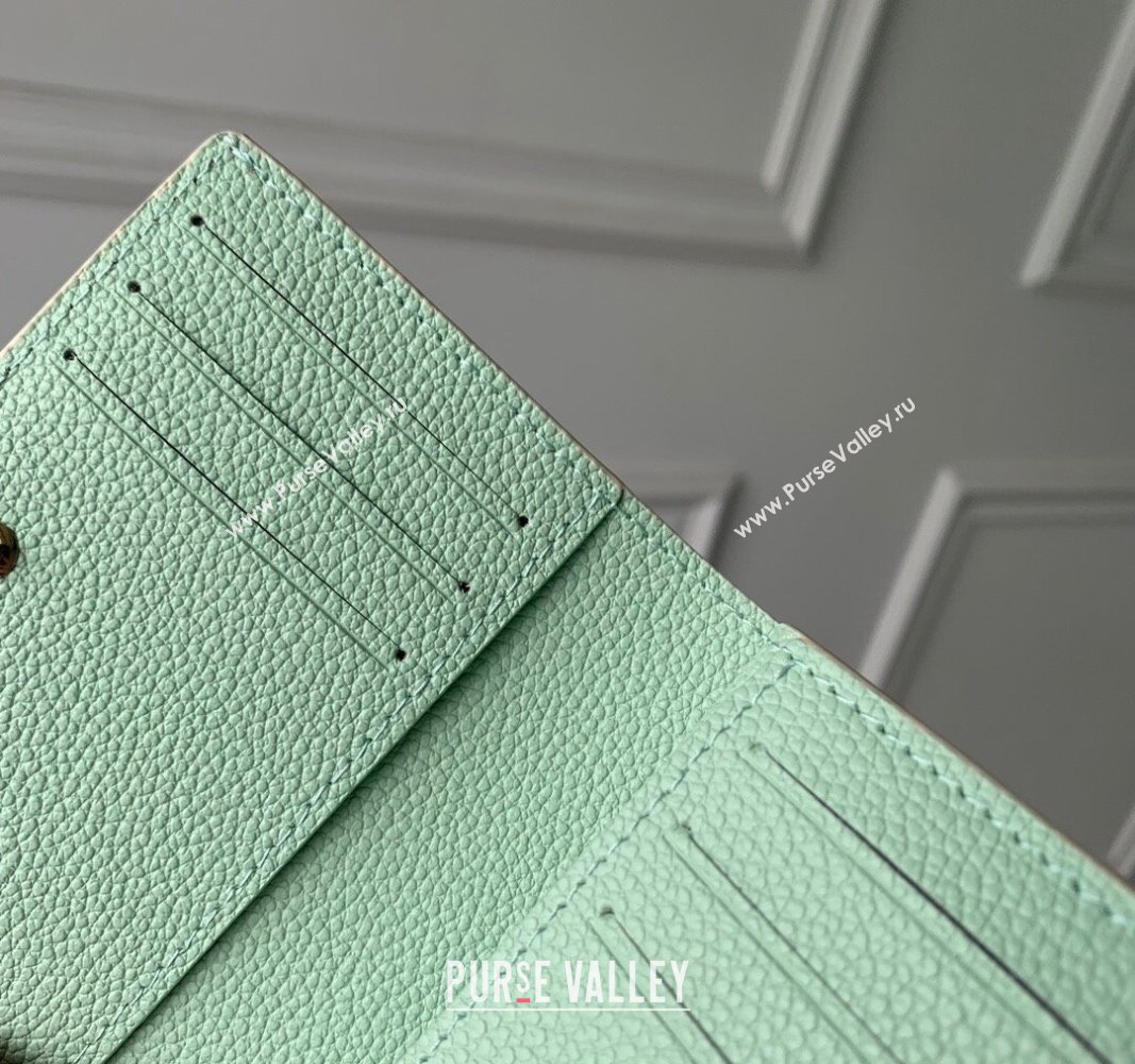 Louis Vuitton Clea Coin Purse Wallet in Bicolor Monogram Empreinte Leather M80151 Green 2024 (KI-240520073)