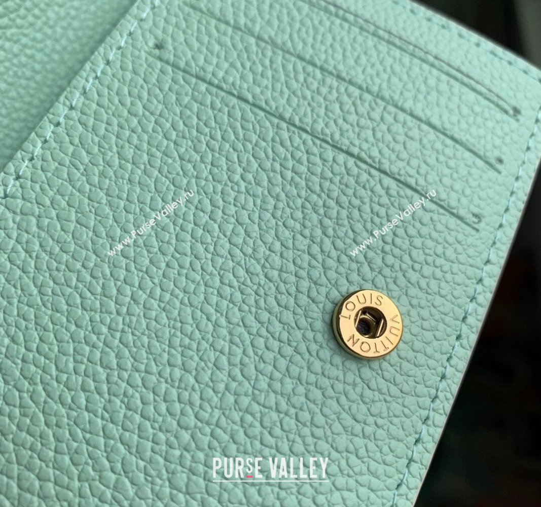 Louis Vuitton Clea Coin Purse Wallet in Bicolor Monogram Empreinte Leather M80151 Green 2024 (KI-240520073)