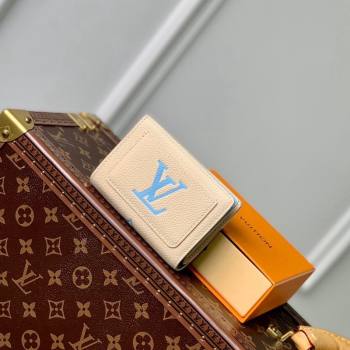 Louis Vuitton Clea Coin Purse Wallet in Bicolor Monogram Empreinte Leather M80151 Blue 2024 (KI-240520074)