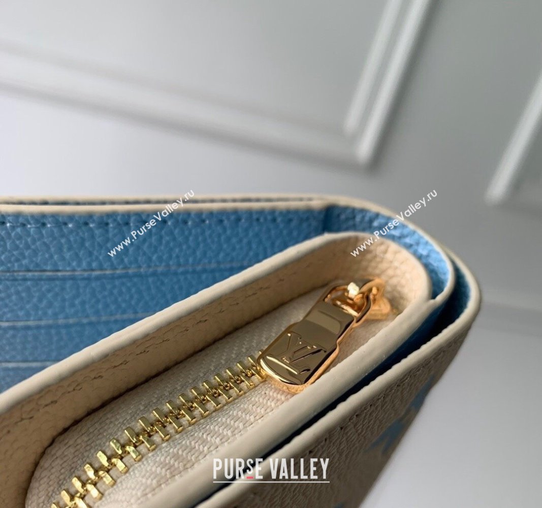 Louis Vuitton Clea Coin Purse Wallet in Bicolor Monogram Empreinte Leather M80151 Blue 2024 (KI-240520074)