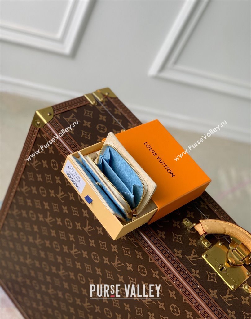 Louis Vuitton Clea Coin Purse Wallet in Bicolor Monogram Empreinte Leather M80151 Blue 2024 (KI-240520074)