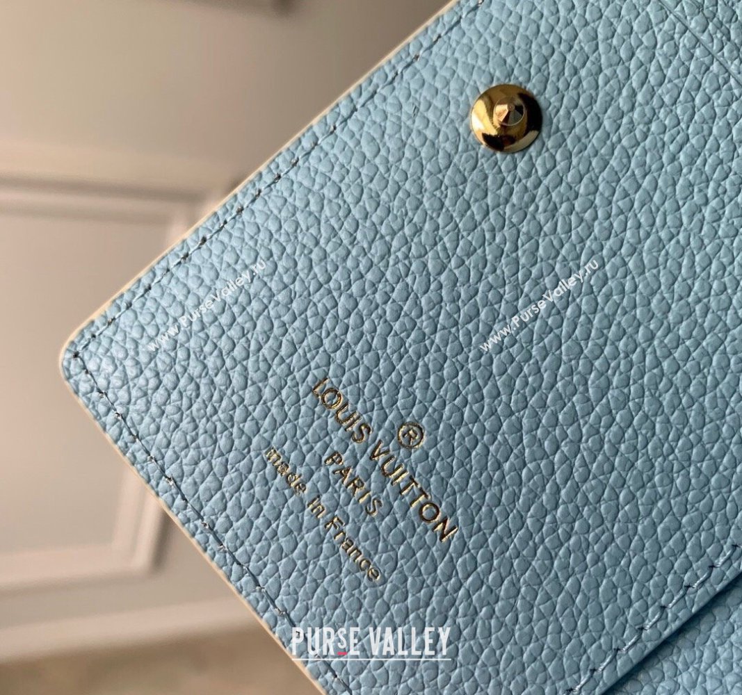 Louis Vuitton Clea Coin Purse Wallet in Bicolor Monogram Empreinte Leather M80151 Blue 2024 (KI-240520074)