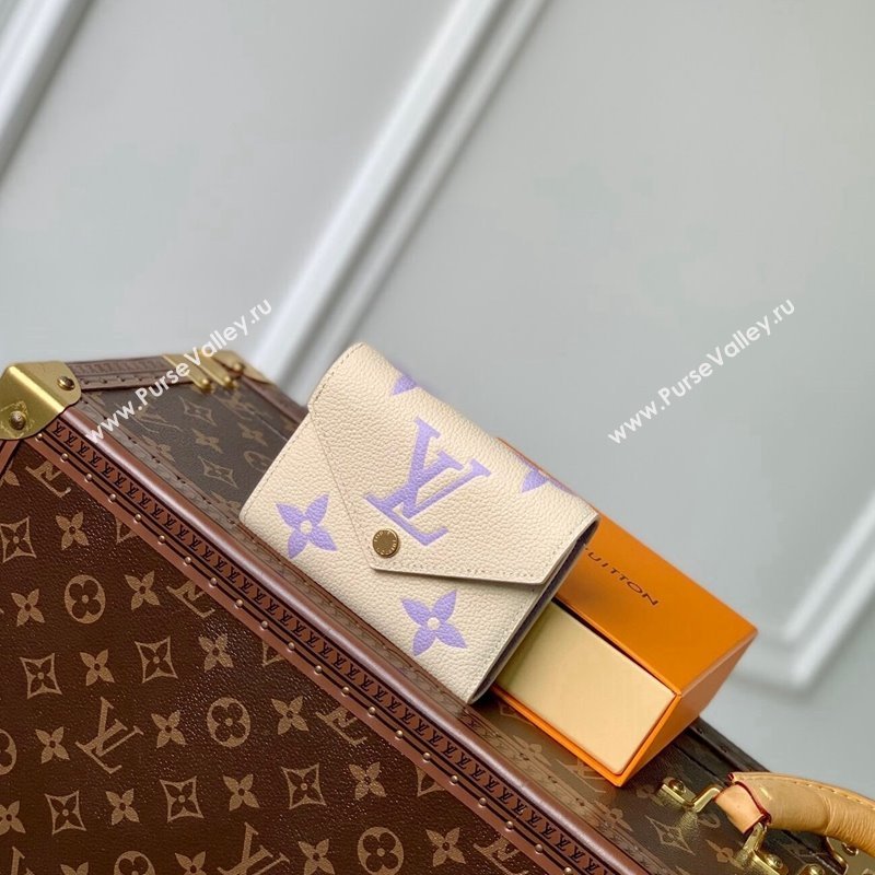 Louis Vuitton Victorine Wallet in Bicolor Monogram Empreinte Leather M80968 Purple 2024 (KI-240520076)