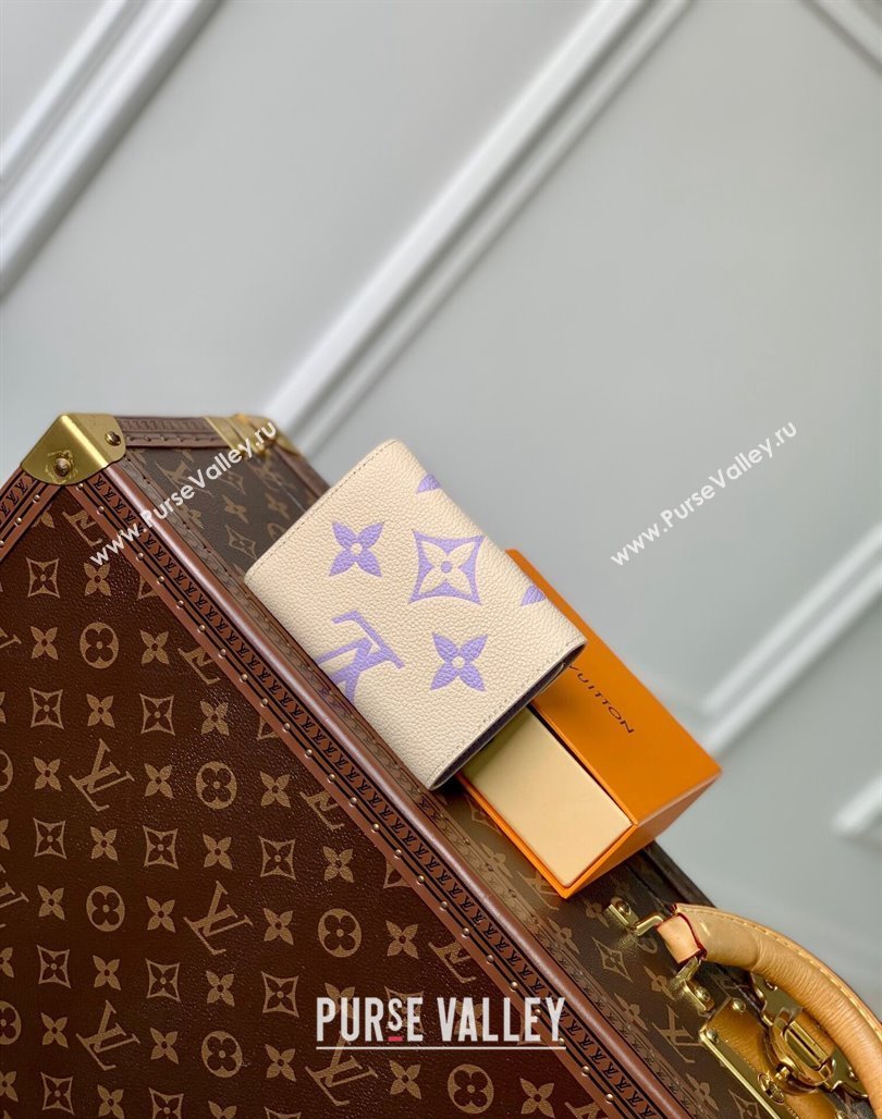 Louis Vuitton Victorine Wallet in Bicolor Monogram Empreinte Leather M80968 Purple 2024 (KI-240520076)