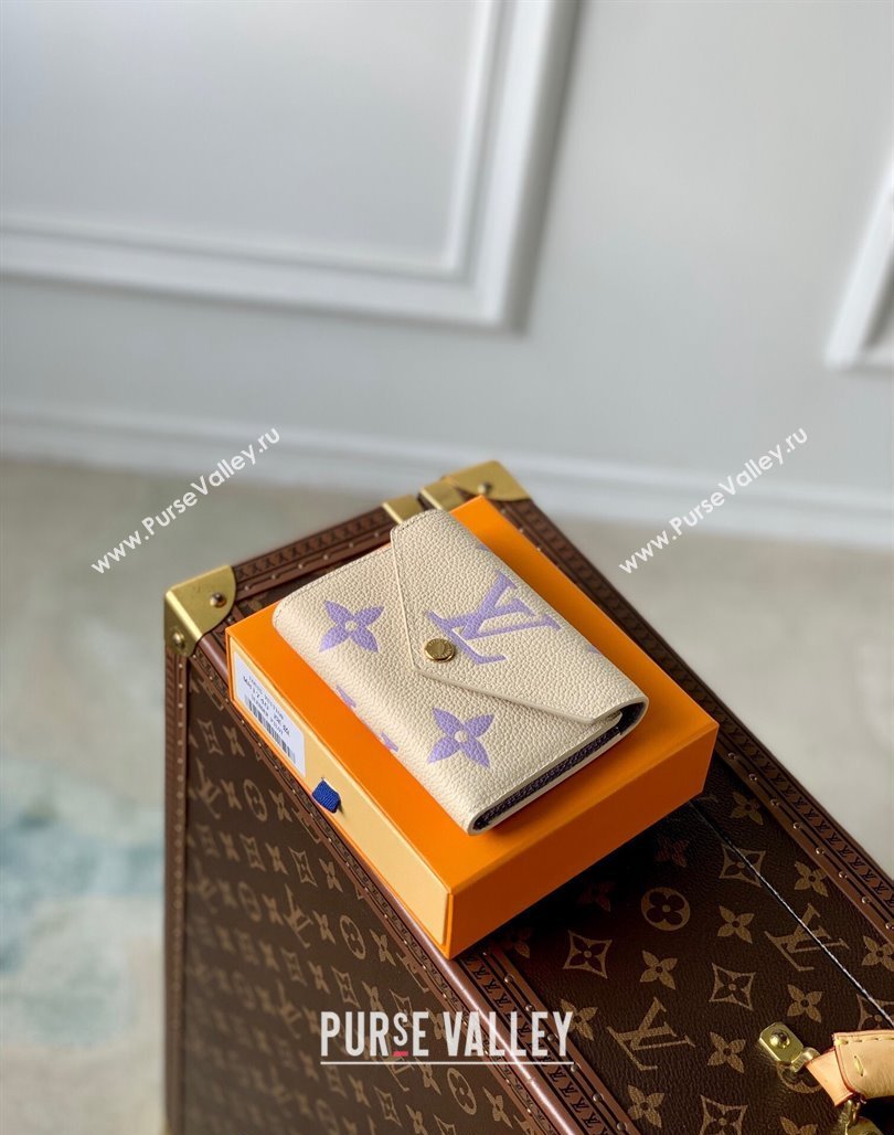 Louis Vuitton Victorine Wallet in Bicolor Monogram Empreinte Leather M80968 Purple 2024 (KI-240520076)