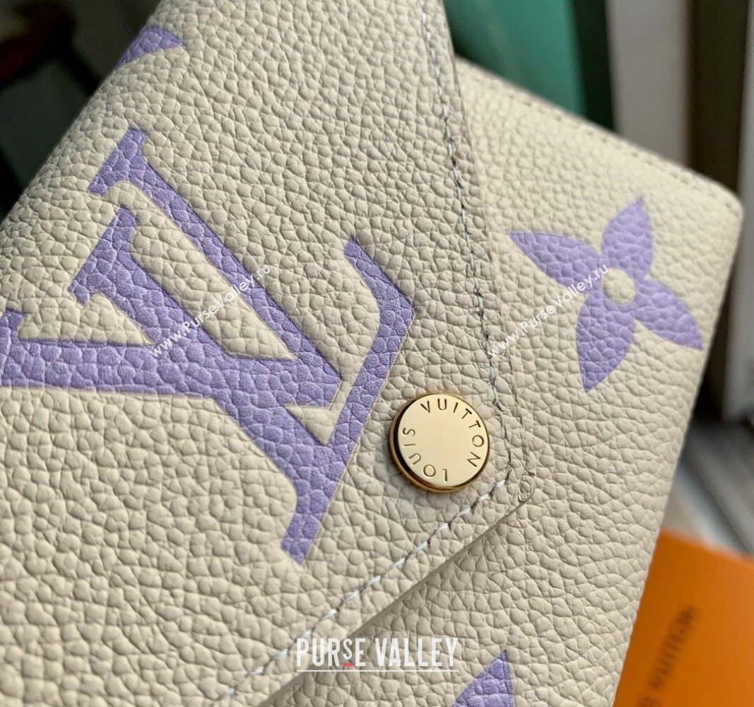 Louis Vuitton Victorine Wallet in Bicolor Monogram Empreinte Leather M80968 Purple 2024 (KI-240520076)