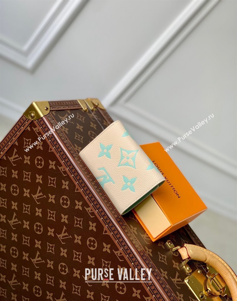 Louis Vuitton Victorine Wallet in Bicolor Monogram Empreinte Leather M80968 Green 2024 (KI-240520077)