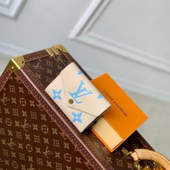 Louis Vuitton Victorine Wallet in Bicolor Monogram Empreinte Leather M80968 Blue 2024 (KI-240520078)