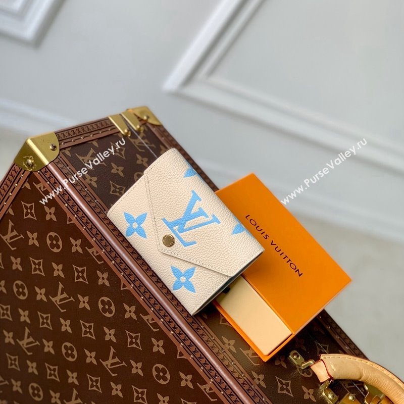 Louis Vuitton Victorine Wallet in Bicolor Monogram Empreinte Leather M80968 Blue 2024 (KI-240520078)