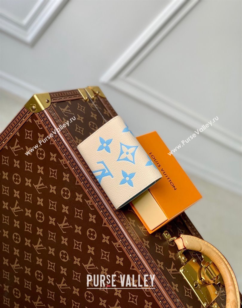 Louis Vuitton Victorine Wallet in Bicolor Monogram Empreinte Leather M80968 Blue 2024 (KI-240520078)